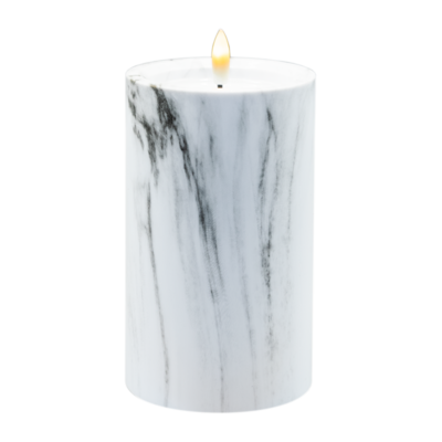 Świeca LED efekt marmuru 15 x 9 cm ciepły biały CORTINA