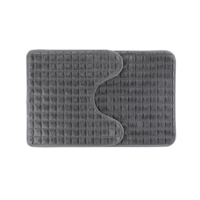 Dywanik łazienkowy Panama 2-elementowy szary