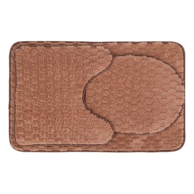 Dywanik łazienkowy 3-elementowy Andora brązowy