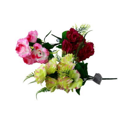 Bukiet róż 9 główek 43 cm mix