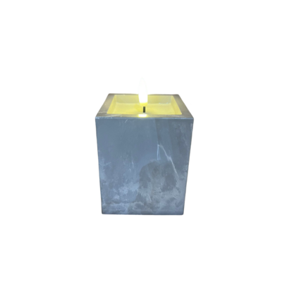 Świeca LED 8 x 10 cm szary