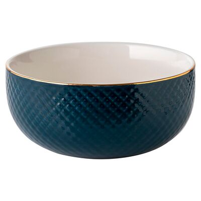 Salaterka Tiffany złota obwódka 13 cm granatowy