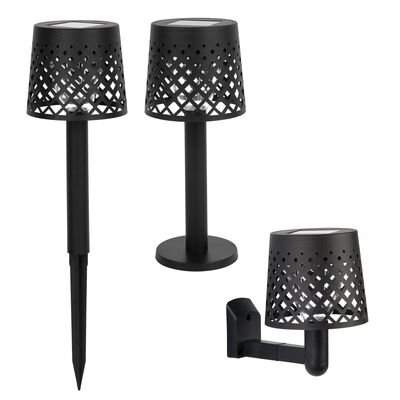 Lampa solarna 3w1 9 x 36 cm czarny