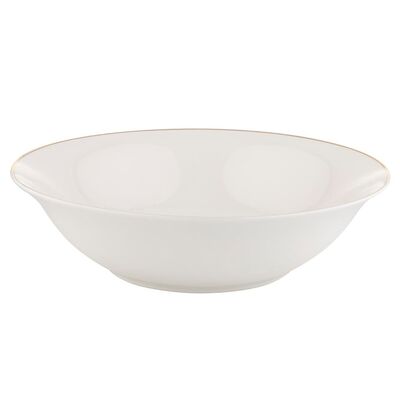 Salaterka Bellissima ze złotą obwódką 23 cm biały