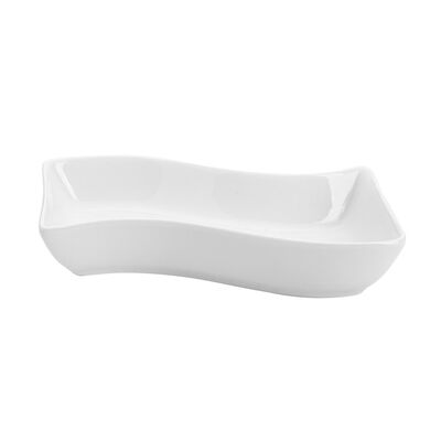 Komplet 4 salaterek Adria fala biały