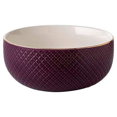 Salaterka Tiffany violet złota obwódka 13 cm fioletowy