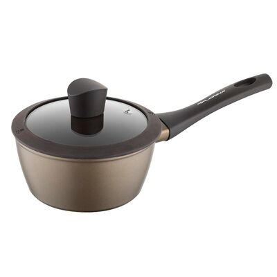 Rondel aluminiowy Cava z pokrywką 18 cm 1500 ml brązowy