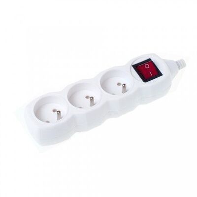 Przedłużacz potrójny z uziemieniem i wyłącznikiem GP-3ZW 3 m