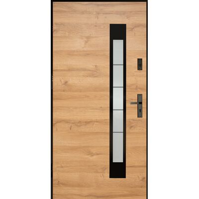 Drzwi zewnętrzne lewe Toscana jasno-brązowy 90L 207,7 cm