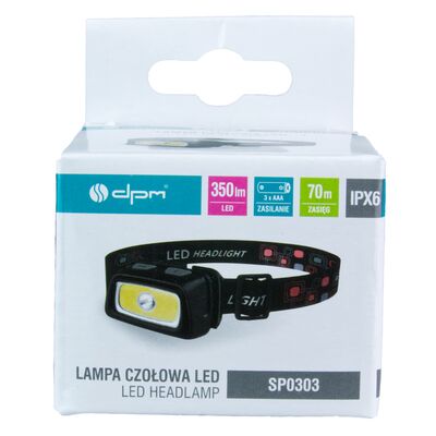 Latarka czołowa COB 300 lm SP0303