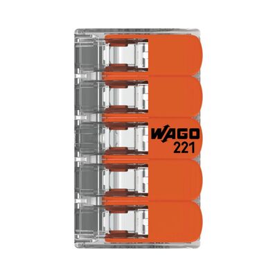 Szybkozłączka instalacyjna linka 5 x 4 mm2 5 sztuk WAGO