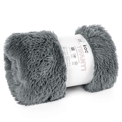 Koc Tifany 70 x 160 cm srebrny