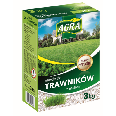 Granulat do trawników z mchem 3 kg AGRA