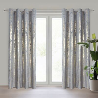 Zasłona gotowa na przelotkach Renia 140 x 250 cm srebrny