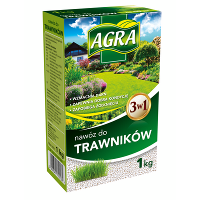 Nawóz w granulacie do trawników 1 kg AGRA