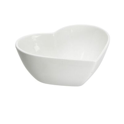 Miska porcelanowa Serce 16,5 x 15 x 6 cm 500 ml kremowy