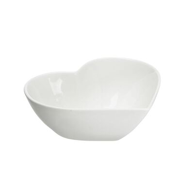 Miska porcelanowa serce 13 cm beżowy