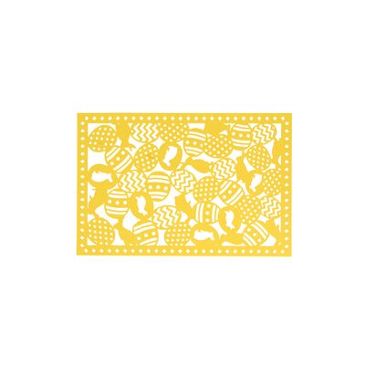 Mata filcowa w pisanki 45 x 30 cm żółty / zielony