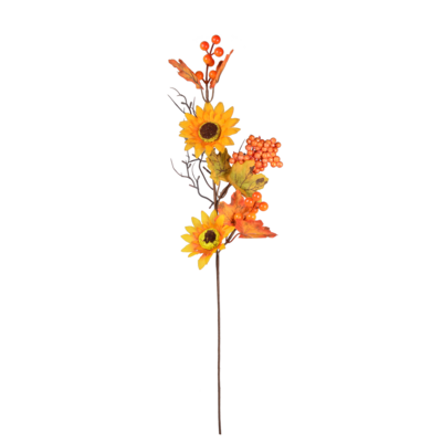 Gałązka jesienna słoneczniki 65 cm