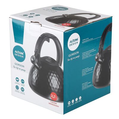 Czajnik nierdzewny Gordon 2,7 l czarny