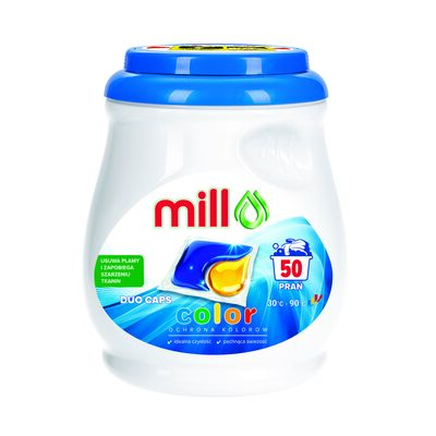 Kapsułki do prania color 50 sztuk MILL professional