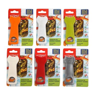 Otwieracz do słoików Twist z otwieraczem do butelek 2 w 1 mix kolorów