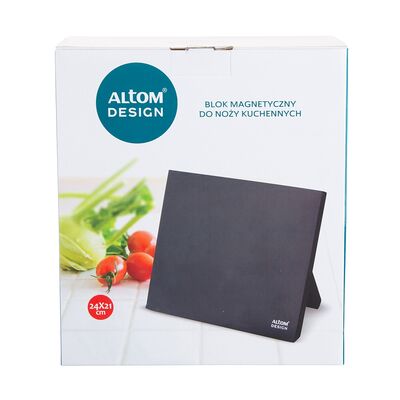 Blok magnetyczny na noże 24 x 21 x 13 cm czarny