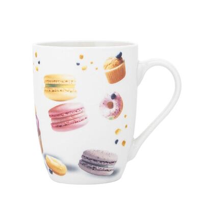 Kubek porcelanowy 320 ml Słodkości beżowy