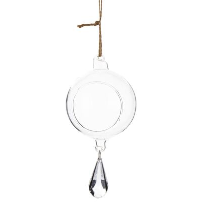 Ozdoba wisząca bombka szklana z kryształem 16 x 7,5 x 7,5 cm