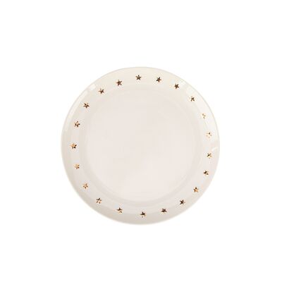 Talerz deserowy porcelanowy Ice Queen 20 cm biały