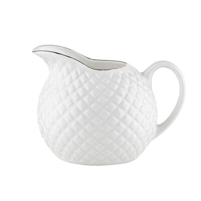 Dzbanek do mleka porcelanowy Tiffany Platinium 310 ml biały