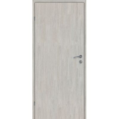 Drzwi wewnętrzne 80L pełne gładkie dąb srebrne lakierowane 2 zawiasy lewe