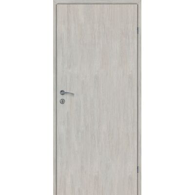 Drzwi wewnętrzne 80P pełne gładkie dąb srebrne lakierowane 2 zawiasy prawe
