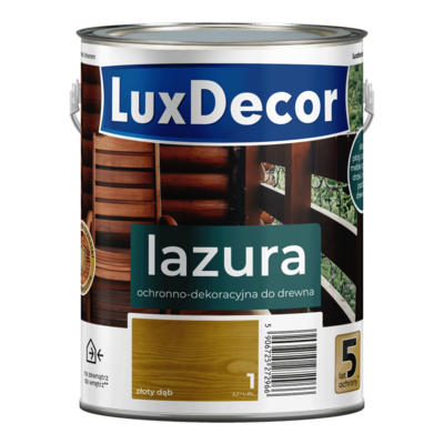 LuxDecor Lazura ochronno-dekoracyjna 5 lat ochrony złoty dąb 2,2 l