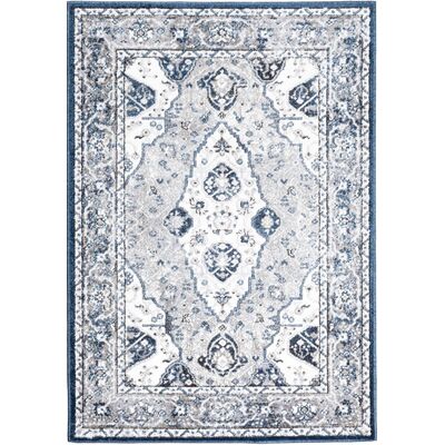 Dywan Wiktoria 120 x 170 cm klasyk szaro-granatowy