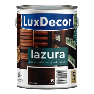 LuxDecor Lazura ochronno-dekoracyjna 5 lat ochrony palisander 2,2 l