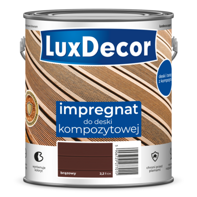 LuxDecor Impregnat do deski kompozytowej brązowy, 2,2 l