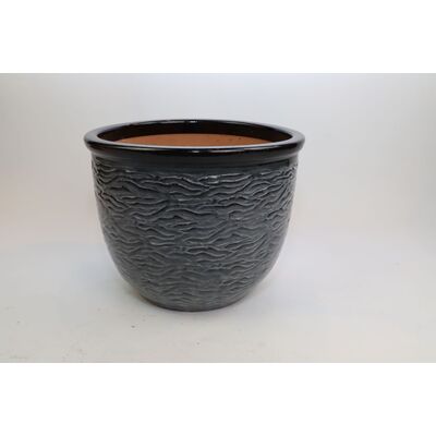 Donica mrozoodporna Treviso Running Grey - Black top 23 x 18 cm szary
