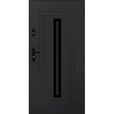 Drzwi zewnętrzne borneo antracyt 90 prawe