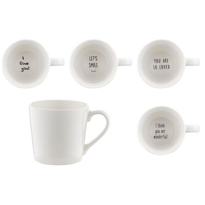 Kubek Gold heart z napisem w środku 400 ml mix kolorów