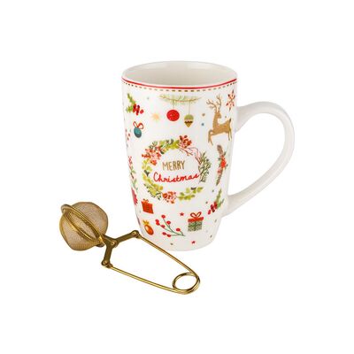 Kubek Festivitea z zaparzaczem 480 ml wielokolorowy