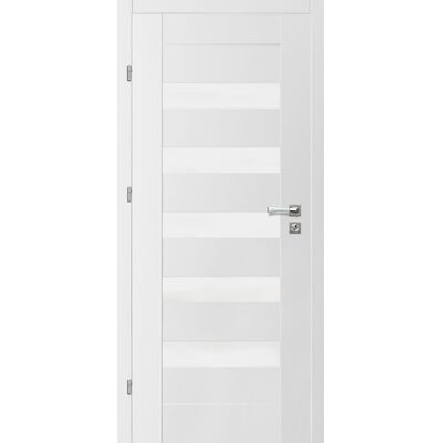 Skrzydło drzwiowe 80L 5/5 biały bergamo 10 lewe
