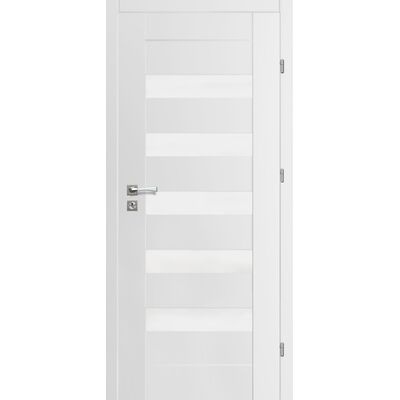 Skrzydło drzwiowe 80P 5/5 biały bergamo 10 prawe
