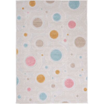 Dywan Piar 80 x 150 cm kółka beżowy