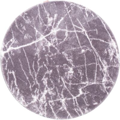 Dywan Loren Print 80 cm koło kamień antracytowy