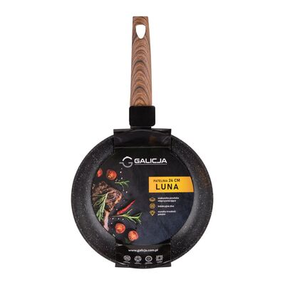Patelnia nieprzywieralna Luna 24 cm czarny