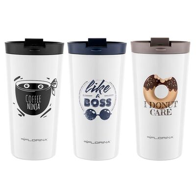 Kubek termiczny zdobiony 360 ml mix kolorów