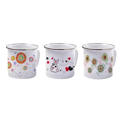 Kubek emaliowany 1,1 l mix kolorów