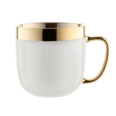 Kubek Berlotti 530 ml biały-złoty