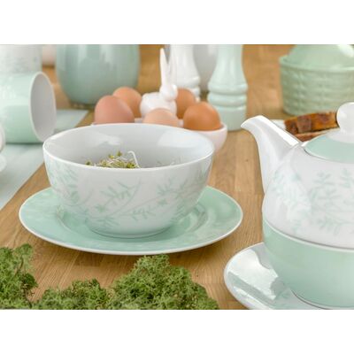 Talerz głęboki Leaves 21,5 cm zielony